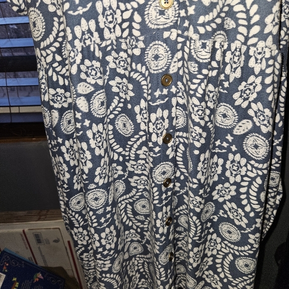 LulaRoe Womans Blue/White Button Up Dress Size 2xl - Picture 4 of 12